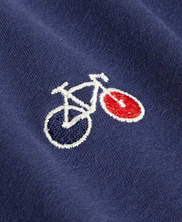 T-shirt Vélo bleu coton bio
