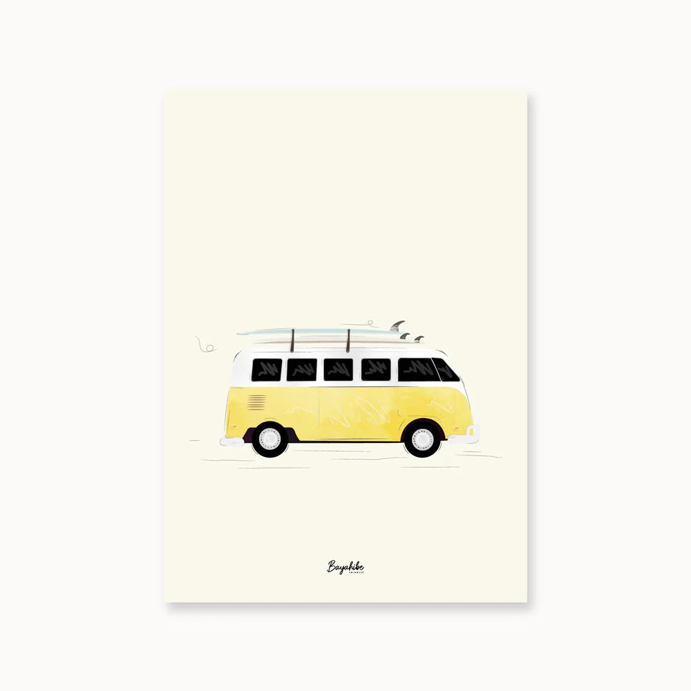 Affiche Bus jaune