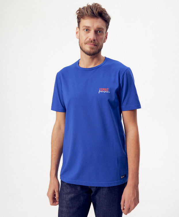 T-shirt Esprit Français bleu recyclé